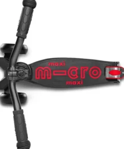 Micro - Maxi Deluxe Pro - Black Red - Trehjulet Løbehjul