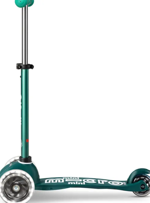 Micro - Mini Deluxe Eco Led - Green - Trehjulet Løbehjul