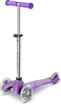Micro - Mini Deluxe Fairy Glitter Led - Purple - Trehjulet Løbehjul