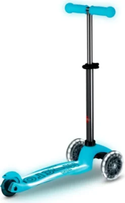 Micro - Mini Deluxe Glow Led Plus - Glacier Aqua - Løbehjul