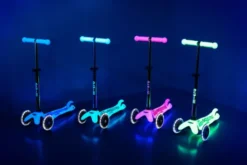 Micro - Mini Deluxe Glow Led Plus - Frosty Pink - Løbehjul