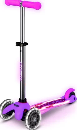 Micro - Mini Deluxe Glow Led Plus - Frosty Pink - Løbehjul