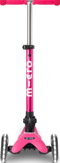Micro - Mini Deluxe Led Foldbar - Pink - Trehjulet Løbehjul