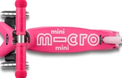 Micro - Mini Deluxe Led Foldbar - Pink - Trehjulet Løbehjul