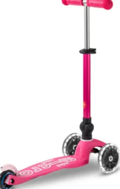 Micro - Mini Deluxe Led Foldbar - Pink - Trehjulet Løbehjul