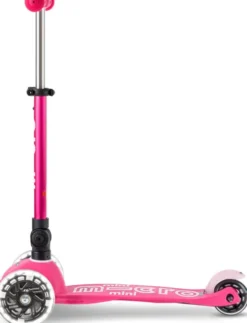 Micro - Mini Deluxe Led Foldbar - Pink - Trehjulet Løbehjul