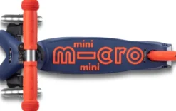 Micro - Mini Deluxe Led Foldbar - Navy Blue - Trehjulet Løbehjul