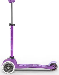 Micro - Mini Deluxe Led - Purple - Trehjulet Løbehjul