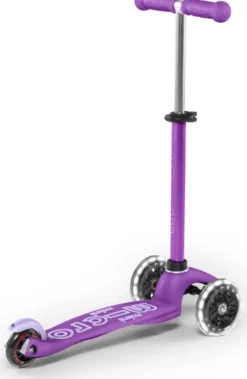 Micro - Mini Deluxe Led - Purple - Trehjulet Løbehjul