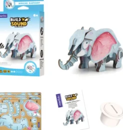 Mieredu - African Elephant - Build 'N' Sound 3D Puzzle - Elefant