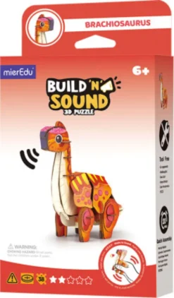 Mieredu - Brachiosaurus - Build 'N' Sound 3D Puzzle - Dinosaur