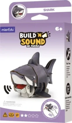 Mieredu - Shark - Build 'N' Sound 3D Puzzle - Haj