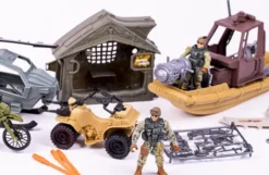 Militærsæt M/Båd, Helikopter, Atv + Tilbehør - Special Forces