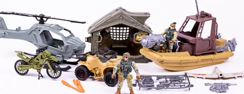 Militærsæt M/Båd, Helikopter, Atv + Tilbehør - Special Forces