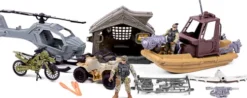 Militærsæt M/Båd, Helikopter, Atv + Tilbehør - Special Forces