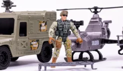 Militærsæt M/Jeep, Helikopter + Tilbehør - Special Forces