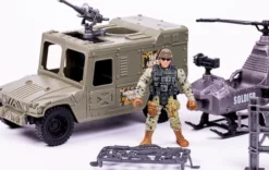 Militærsæt M/Jeep, Helikopter + Tilbehør - Special Forces
