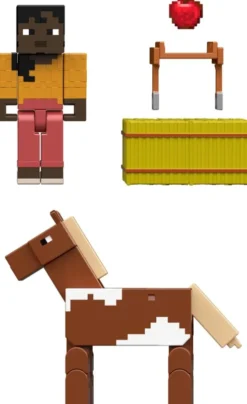 Minecraft - Figur Sæt - Stable Master Makena Og Horse - 2-Pak