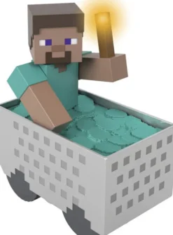 Minecraft - Mayhem Rc Steve Figur Med Minecart - Mattel Jmt40