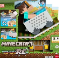 Minecraft - Mayhem Rc Steve Figur Med Minecart - Mattel Jmt40