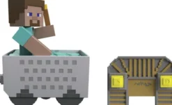 Minecraft - Mayhem Rc Steve Figur Med Minecart - Mattel Jmt40
