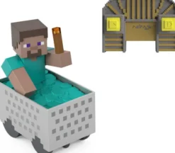 Minecraft - Mayhem Rc Steve Figur Med Minecart - Mattel Jmt40