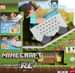 Minecraft - Mayhem Rc Steve Figur Med Minecart - Mattel Jmt40