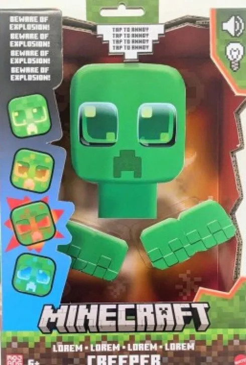 Minecraft - My Pet Creeper - Interaktiv Figur Med Lyd Og Lys