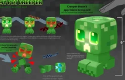 Minecraft - My Pet Creeper - Interaktiv Figur Med Lyd Og Lys