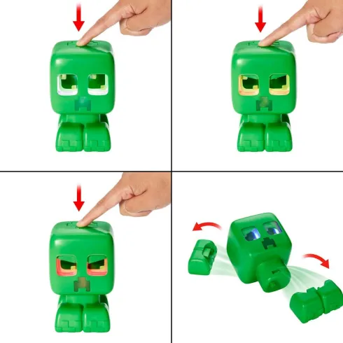 Minecraft - My Pet Creeper - Interaktiv Figur Med Lyd Og Lys