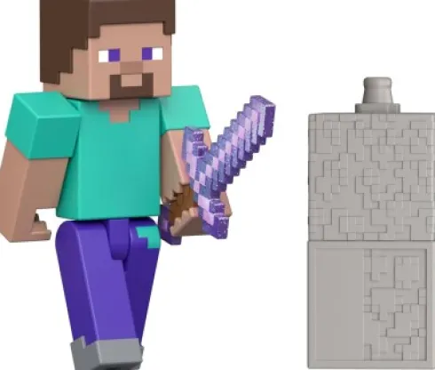 Minecraft - Redstone Charged Steve - Biome Builds Figur - 8 CM