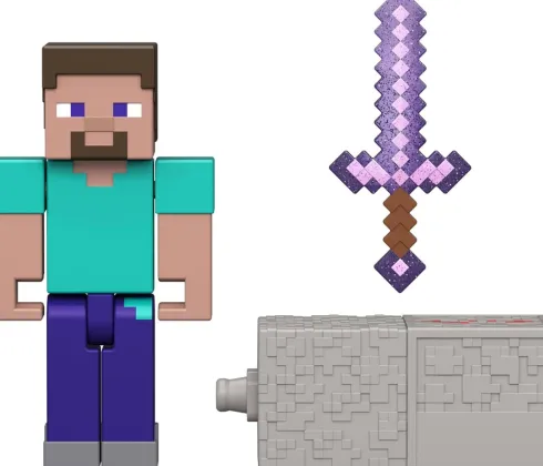 Minecraft - Redstone Charged Steve - Biome Builds Figur - 8 CM