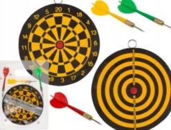 Mini Dart Spil Til Børn Og Voksne - Inkl. Dartskive Og 3 Pile