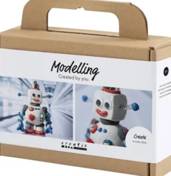Mini DIY Kit Modellering - Robotdreng - Blå - Grå - Rød