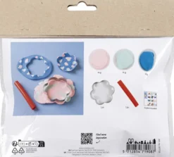 Mini DIY Kit Modellering - Skåle - Pastelblå - Lys Pink - 1Pk