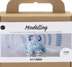 Mini DIY Kit - Silk Clay Og Foam Clay - Monster Bobby - Lys Blå