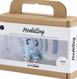 Mini DIY Kit - Silk Clay Og Foam Clay - Monster Bobby - Lys Blå