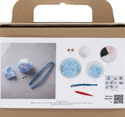 Mini DIY Kit - Silk Clay Og Foam Clay - Monster Bobby - Lys Blå