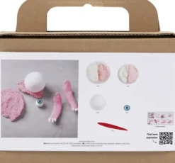 Mini DIY Kit - Silk Clay Og Foam Clay - Monster Sally - Lys Pink