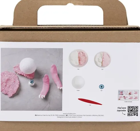 Mini DIY Kit - Silk Clay Og Foam Clay - Monster Sally - Lys Pink