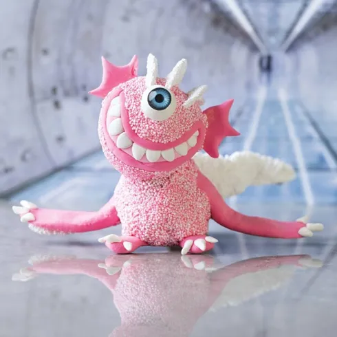 Mini DIY Kit - Silk Clay Og Foam Clay - Monster Sally - Lys Pink