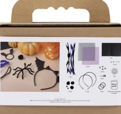 Mini Kreativt Sæt - Uhyggelig Udklædning - Hårbøjler - Spænder Og Hårelastikker - Sort - Lilla - Violet