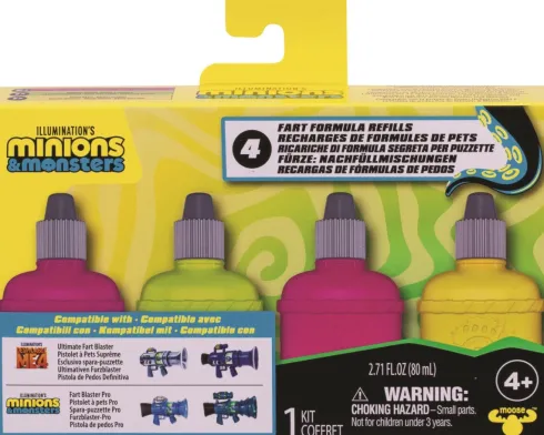 Minions 3 - Supreme Prutte Blaster Refillpakke 4 Stk
