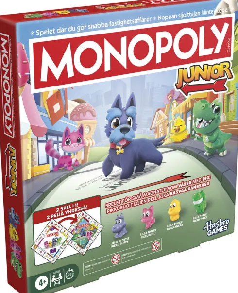 Monopoly Junior - 2-I-1 Brætspil - Hasbro Games G1856