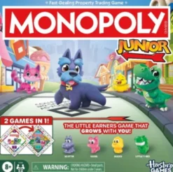 Monopoly Junior - 2-I-1 Brætspil - Hasbro Games G1856