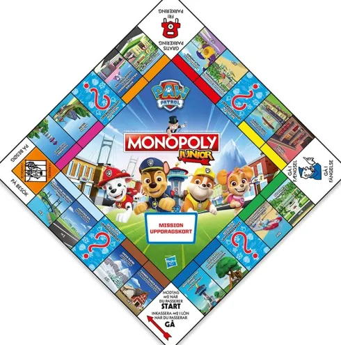 Monopoly Junior - Paw Patrol - Dansk Og Svensk