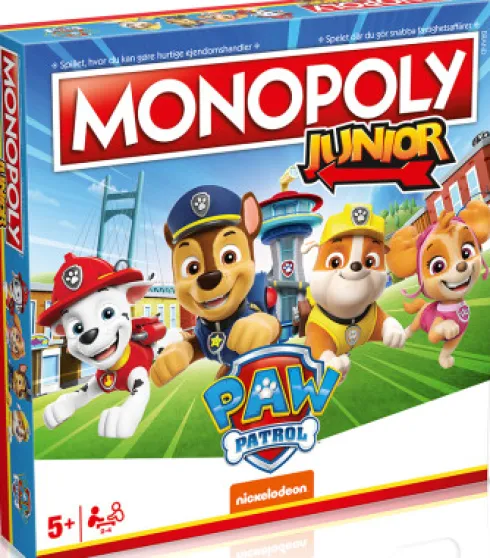Monopoly Junior - Paw Patrol - Dansk Og Svensk