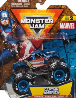 Monster Jam - Monster Truck Bil - 1:64 - Marvel - Assorteret