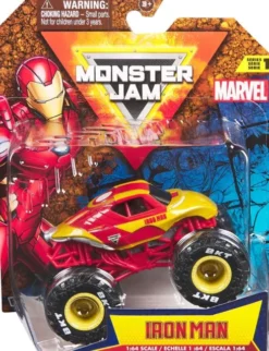 Monster Jam - Monster Truck Bil - 1:64 - Marvel - Assorteret