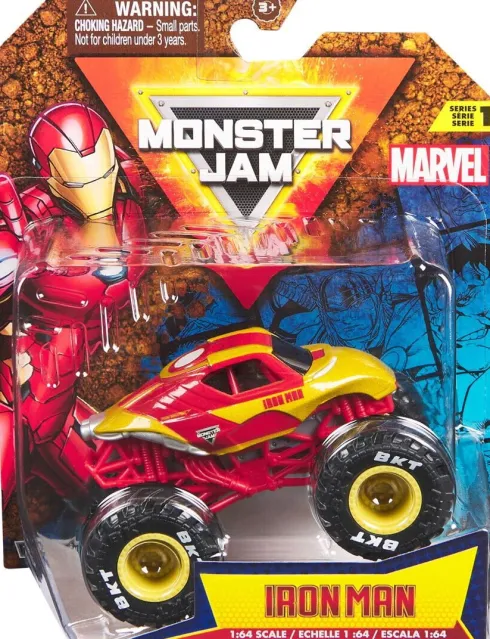 Monster Jam - Monster Truck Bil - 1:64 - Marvel - Assorteret